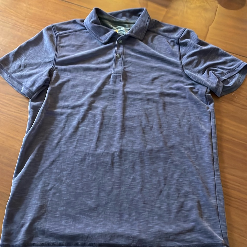 Eddie Baurer Mens dark blue/purple active polo
